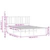 vidaXL Bettgestell mit Kopfteil Metall Schwarz 140x200 cm