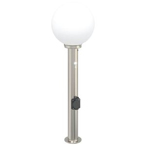 vidaXL Pollerleuchte mit Sensor&Steckdose 80 cm Edelstahl IP44