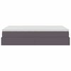 vidaXL Ottoman-Bett mit Matratze Grau 120x200 cm Kunstleder