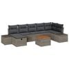 vidaXL Gartensofa-set 8 stk. Grau Poly Rattan