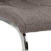 vidaXL Freischwinger 2 Stk. Taupe Stoff