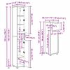 vidaXL Badezimmerm&ouml;bel-Set Mit Rad 4 pcs Hochglanz Wei&szlig; Holzwerkstoff