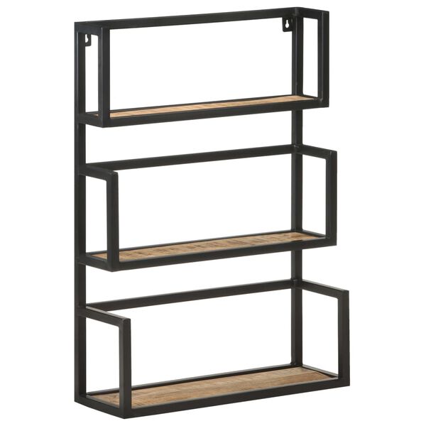 vidaXL Wandregal 60x20x85 cm Raues Mangoholz