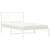 vidaXL Bettgestell mit Kopfteil Metall Wei&szlig; 107x203 cm