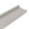 vidaXL Wandregale 4 Stk. Betongrau 80x9x3 cm
