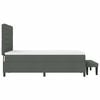 vidaXL Boxspringbett mit Matratze Dunkelgrau 140 x 200 cm Stoff