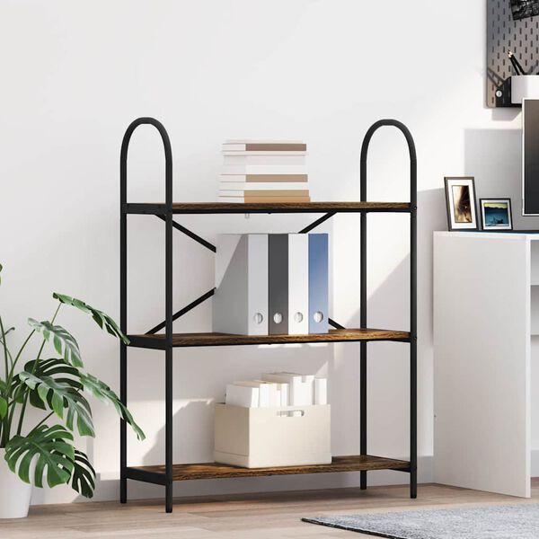 vidaXL B&uuml;cherregal Ger&auml;ucherte Eiche 80 x 30 x 109 cm Holzwerkstoff
