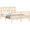 vidaXL Massivholzbett mit Kopfteil 140x190 cm