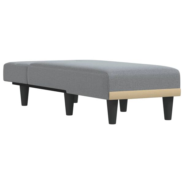 vidaXL Chaiselongue Hellgrau Stoff