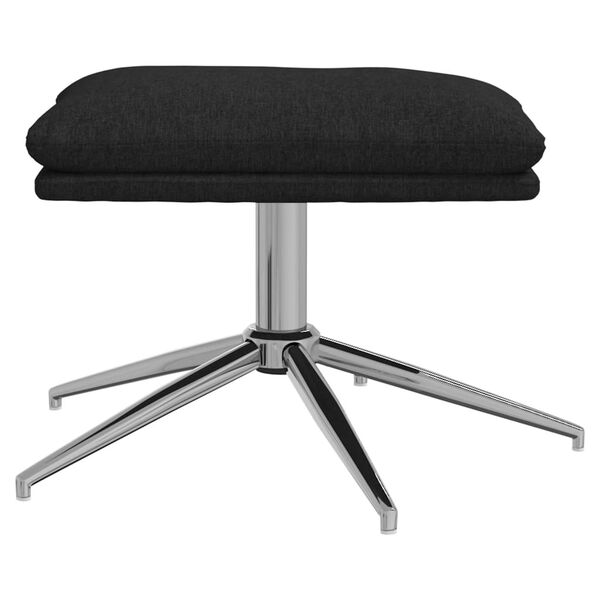 vidaXL Fu&szlig;hocker Schwarz 60x60x35 cm Stoff