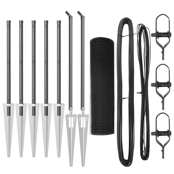 vidaXL Zaunpfosten Grau 10 x 0,8 m (12 x 12 mm Maschendraht)