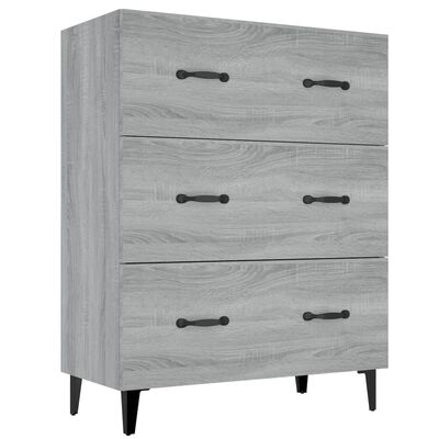 vidaXL Sideboard Grau Sonoma 69,5x34x90 cm Holzwerkstoff