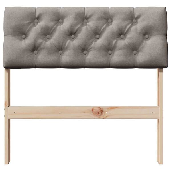 vidaXL Gepolstertes Kopfteil Taupe 75 cm Massives Kiefernholz