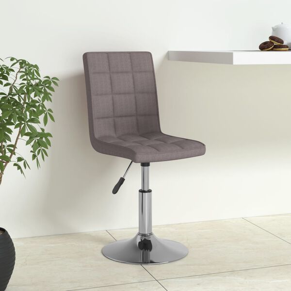 vidaXL Esszimmerstuhl Drehbar Taupe Stoff