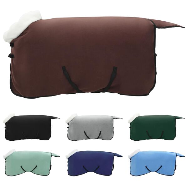 vidaXL Pferdedecke Volles Dunkelbraun 105 cm Polarfleece