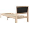 vidaXL Bettgestell Braun und hellgrau 75 x 190 cm Massivholz Kiefer