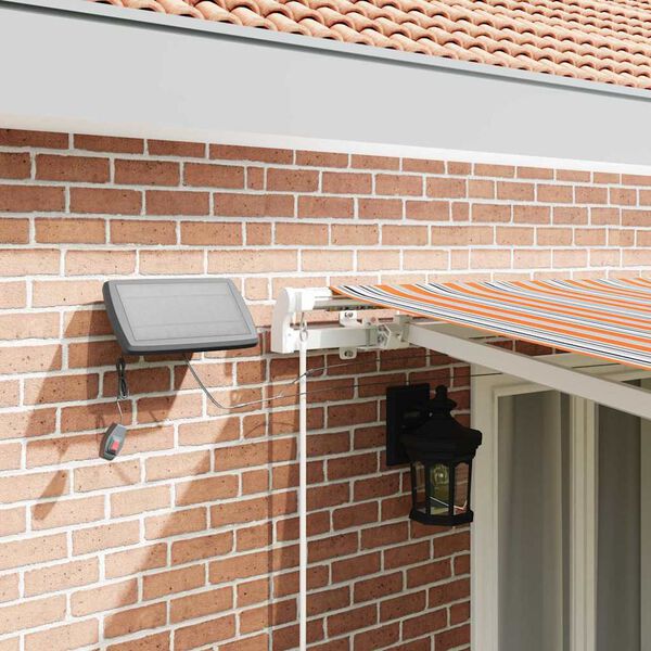 vidaXL Einziehbare Markise Mehrfarbig 500 &times; 300 cm Stoff und Metall