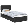 vidaXL Aufbewahrungsbett Schwarz 100 x 200 cm Holzwerkstoff