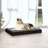 vidaXL Hundebett Schwarz 91,5x64x9 cm Massivholz Kiefer