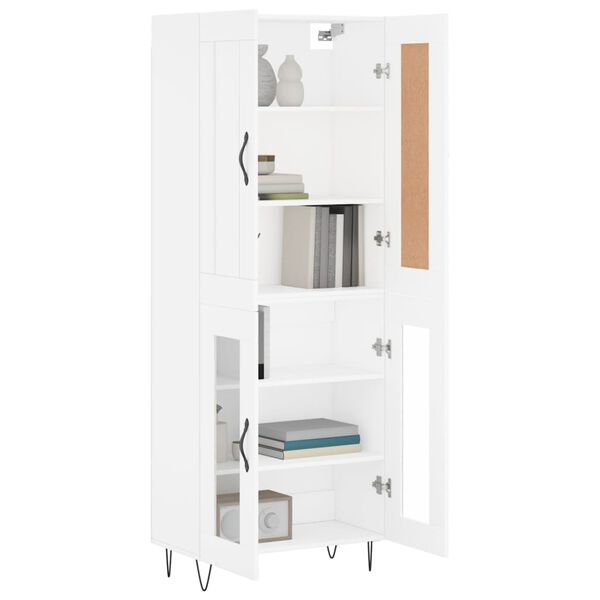 vidaXL Highboard Wei&szlig; 69,5x34x180 cm Holzwerkstoff