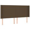 vidaXL LED Kopfteil Dunkelbraun 183x16x118/128 cm Stoff
