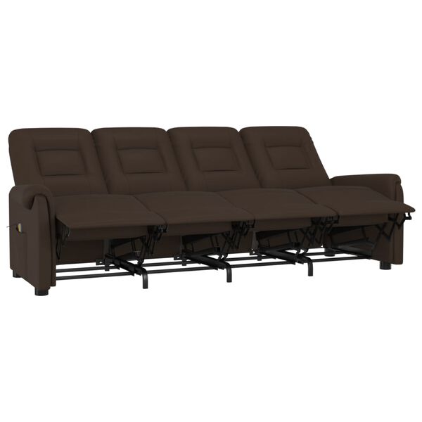 vidaXL 4-Sitzer Massagesessel Braun Kunstleder