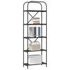 vidaXL B&uuml;cherregal Schwarz Eichen-Optik 60 x 30 x 183 cm Holzwerkstoff