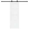 vidaXL Schiebet&uuml;r ORKDAL Wei&szlig; 73,5 x 211 cm Massives Kiefernholz