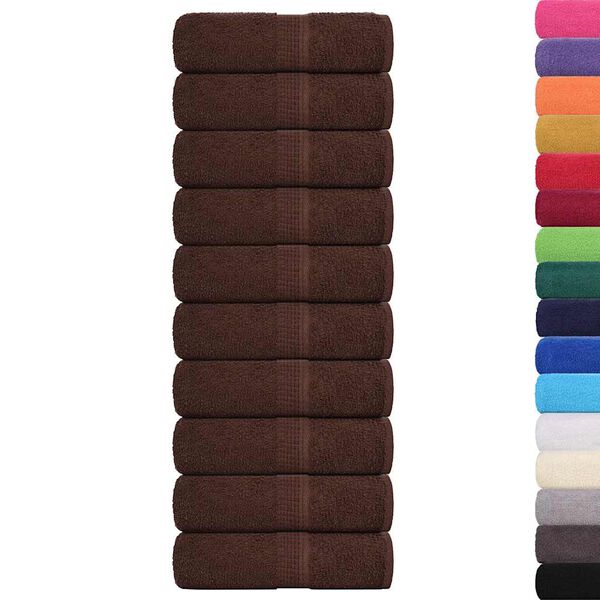 vidaXL G&auml;stet&uuml;cher FROGN 10 Stk. Braun 30x50 cm 360 g/m&sup2;