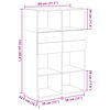 vidaXL Highboard Grau Sonoma 80x42,5x124 cm Holzwerkstoff