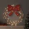 vidaXL Kranz mit 60 LEDs Warmwei&szlig; 76 x 76 x 8 cm PET