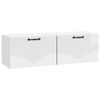 vidaXL Wandmontierter TV-Schrank Hochglanz Wei&szlig; 98 x 31 x 30 cm