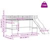 vidaXL Kinder-Loftbett mit Rutsche Wei&szlig; und Anthrazit 107 x 200 cm