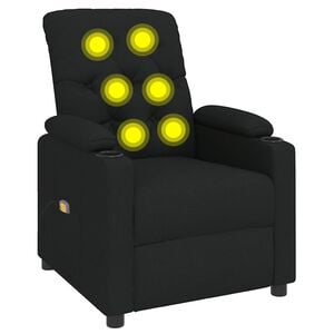 vidaXL Massagesessel Schwarz Stoff