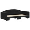 vidaXL Tagesbett Ausziehbar Schwarz 90x190 cm Samt