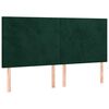 vidaXL LED Kopfteil Dunkelgr&uuml;n 180x5x118/128 cm Samt