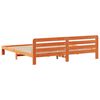 vidaXL Massivholzbett ohne Matratze Wachsbraun 180x200 Kiefernholz