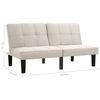 vidaXL 2-Sitzer-Sofa Creme Stoff