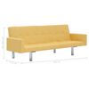 vidaXL Schlafsofa mit Armlehnen Gelb Polyester