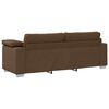 vidaXL Sofa 3 pcs Braun Leinenmischgewebe