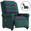 vidaXL Massagesessel Elektrisch Dunkelgr&uuml;n Stoff