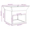 vidaXL Feuerstelle Rostig 50 x 50 x 40 cm Wetterfeststahl