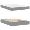 vidaXL Bettgestell mit Matratze mit Matratze 2 pcs Hellgrau Stoff