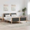 vidaXL Bettgestell Braun und Dunkelgrau 160 x 200 cm Massivholz Kiefer