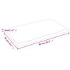 vidaXL Tischplatte 80x50x(2-4) cm Massivholz Behandelt Baumkante