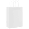 vidaXL Papiertragetaschen 250 Stk. mit Henkeln Wei&szlig; 26x12x35 cm
