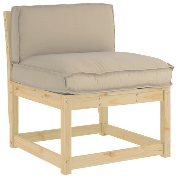 vidaXL Kissen Taupe 80 x 40 x 12 cm Oxford-Stoff