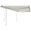 vidaXL Manuelle Markise 4,5 x 3,5 m Creme 100% Polyester