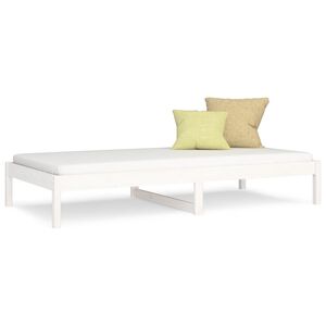 vidaXL Tagesbett ohne Matratze Wei&szlig; 80x200 cm Massivholz Kiefer