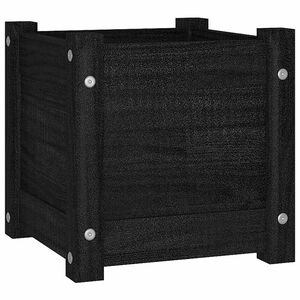 vidaXL Pflanzk&uuml;bel Schwarz 31x31x31 cm Massivholz Kiefer